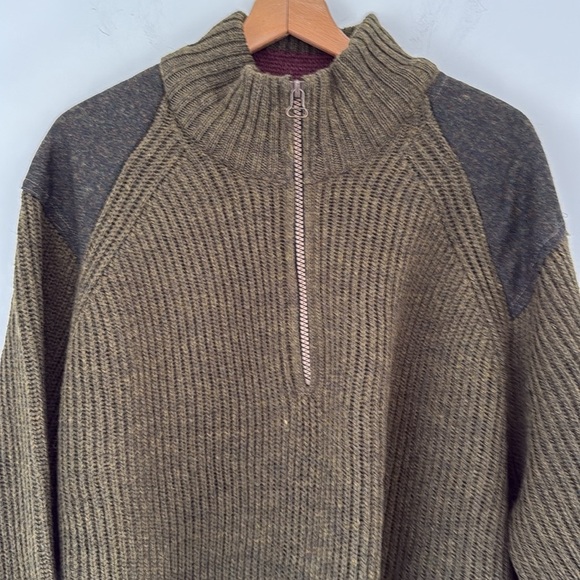 Peregrine Foxton Quarter Zip Jumper/Sweater Olive Green Size XXL - Picture 5 of 11